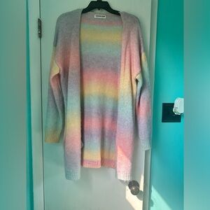 EUC pastel rainbow ombré Ecowish cardigan.  Size L